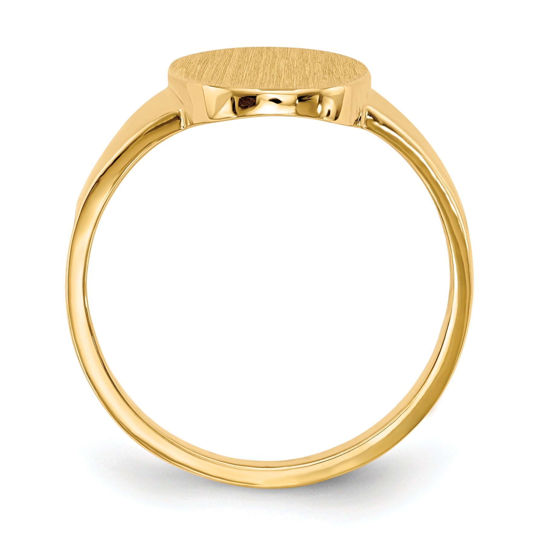 14K Gelbgold Siegelring, 14,5x9,0mm, offene Fassung