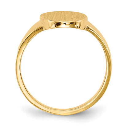 10K Gelbgold Siegelring, offen hinterlegt, 15,0x9,0 mm