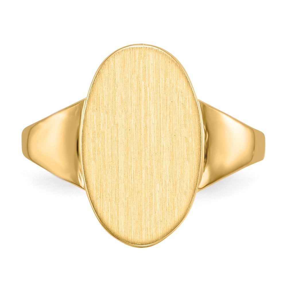 10K Gelbgold Siegelring, offen hinterlegt, 15,0x9,0 mm