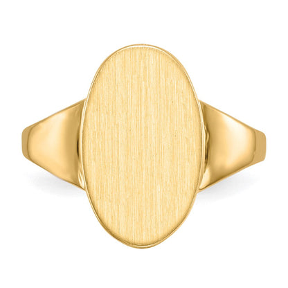 10K Gelbgold Siegelring, offen hinterlegt, 15,0x9,0 mm