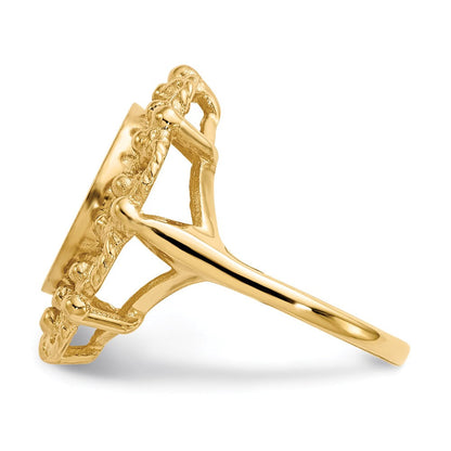 14K Gelbgold Siegelring mit offener Rückseite, 12,5x11,0 mm