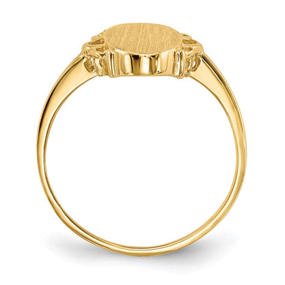 14K Gelbgold 14,5x7,0mm Siegelring mit offener Rückseite