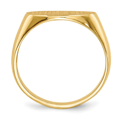 14K Gelbgold Siegelring mit offener Rückseite, 7,0x13,5mm