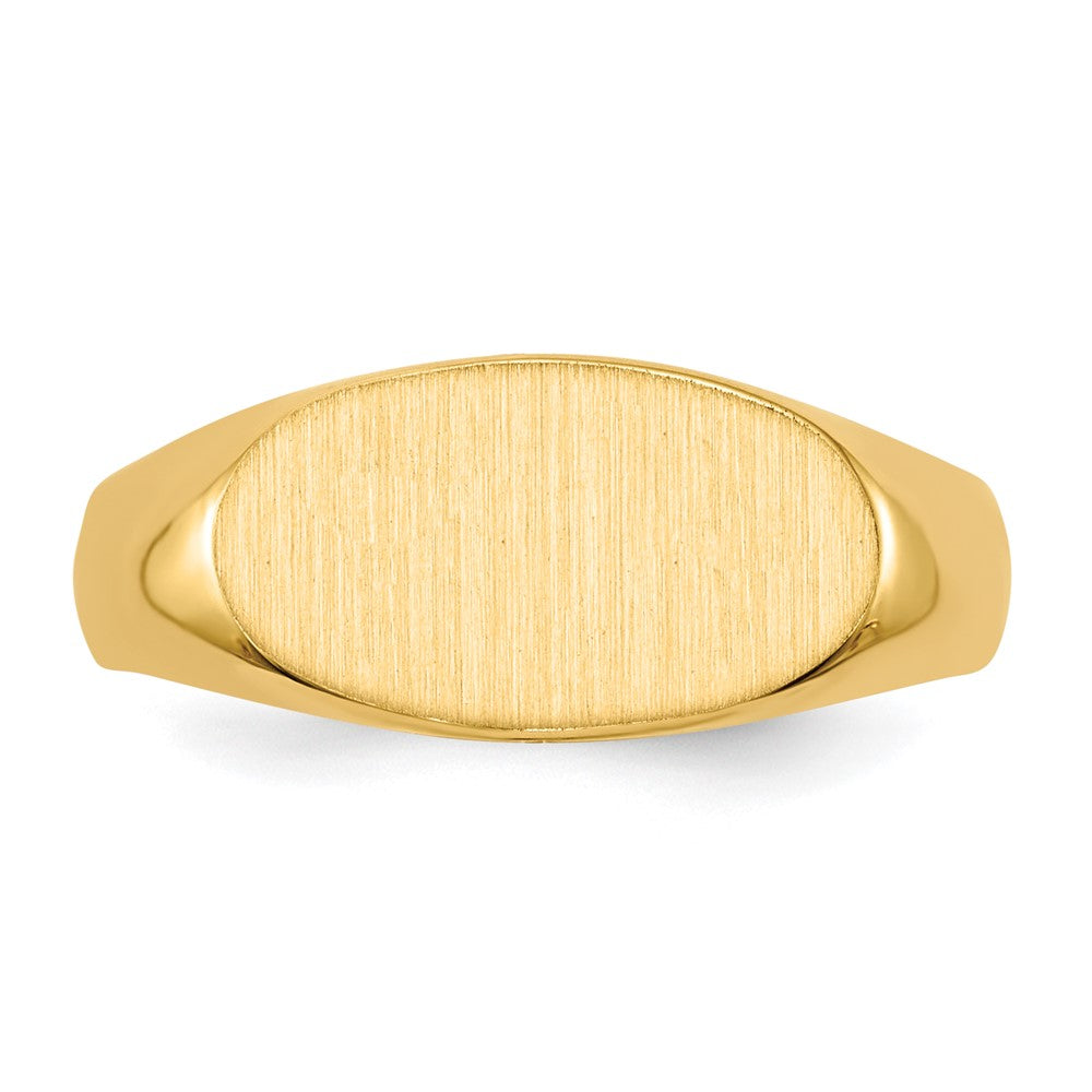 14K Gelbgold Siegelring mit offener Rückseite, 7,0x13,5mm