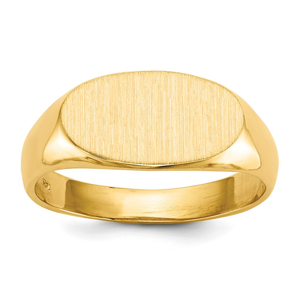 14K Gelbgold Siegelring mit offener Rückseite, 7,0x13,5mm