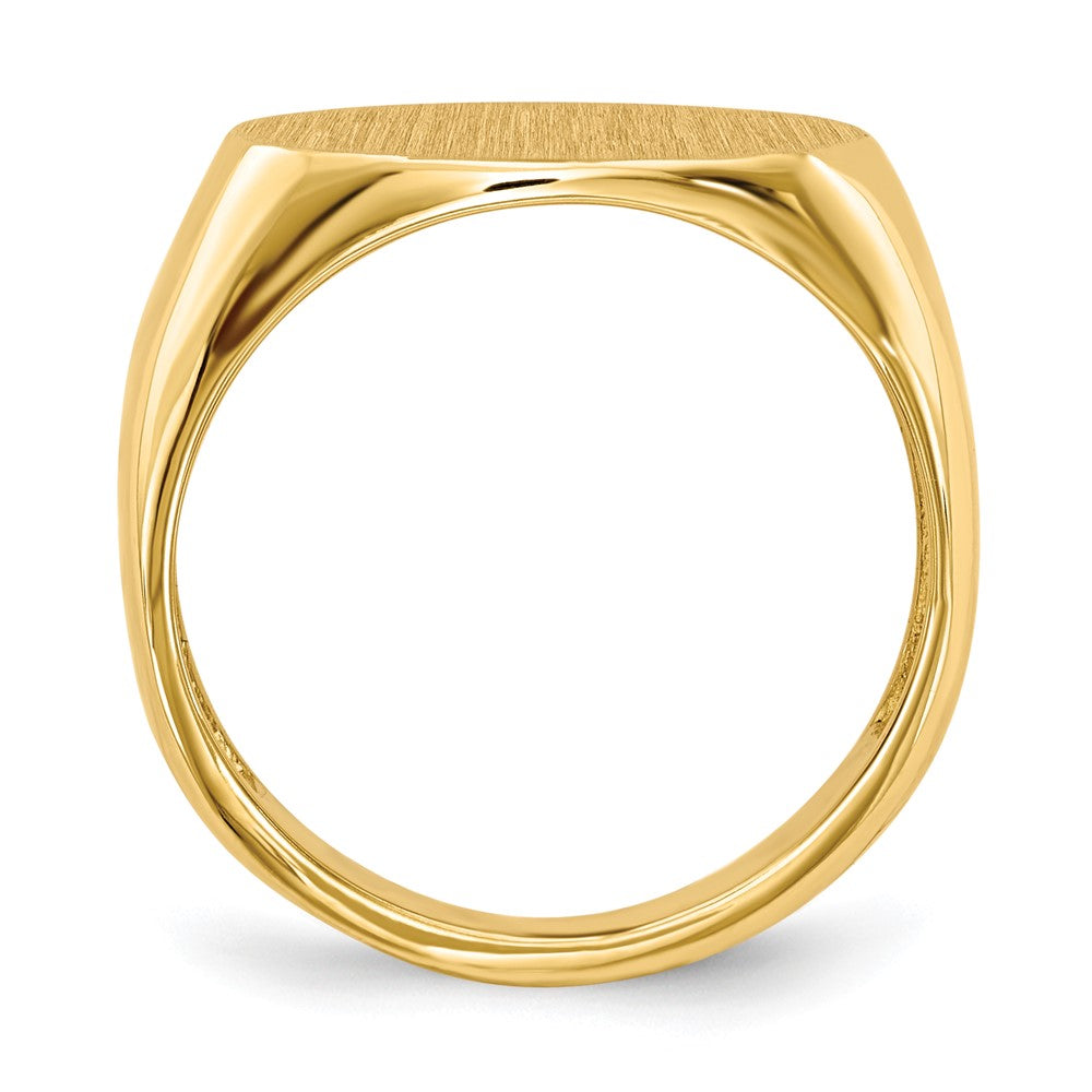 14K Gelbgold Siegelring mit offener Rückseite, 9,5x15,0 mm