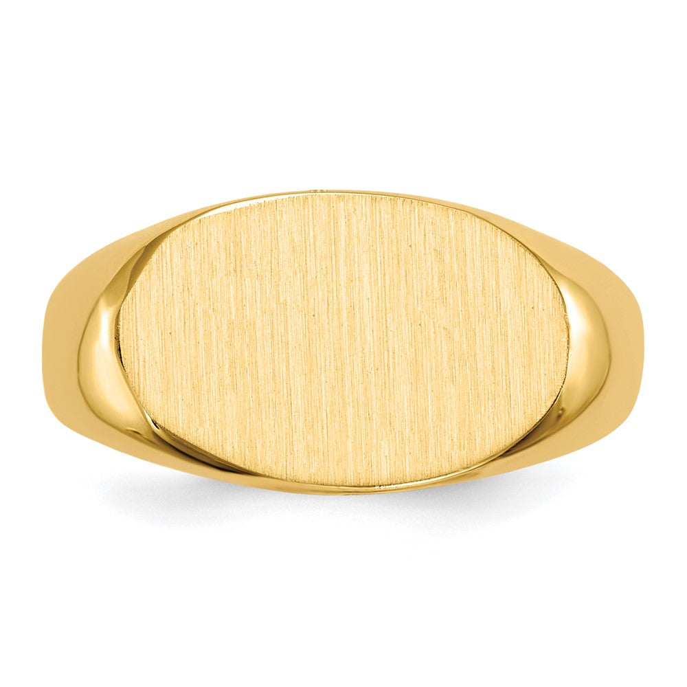 14K Gelbgold Siegelring mit offener Rückseite, 9,5x15,0 mm