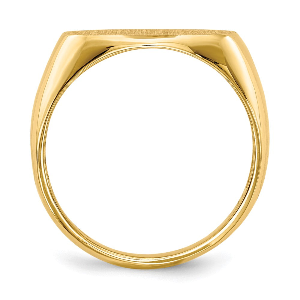 14K Gelbgold 11,0x17,0mm Siegelring für Herren mit offener Rückseite