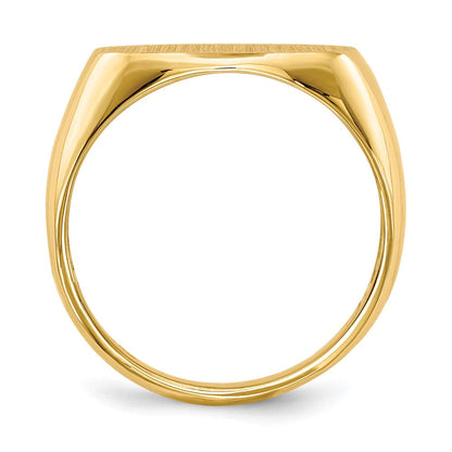 14K Gelbgold 11,0x17,0mm Siegelring für Herren mit offener Rückseite