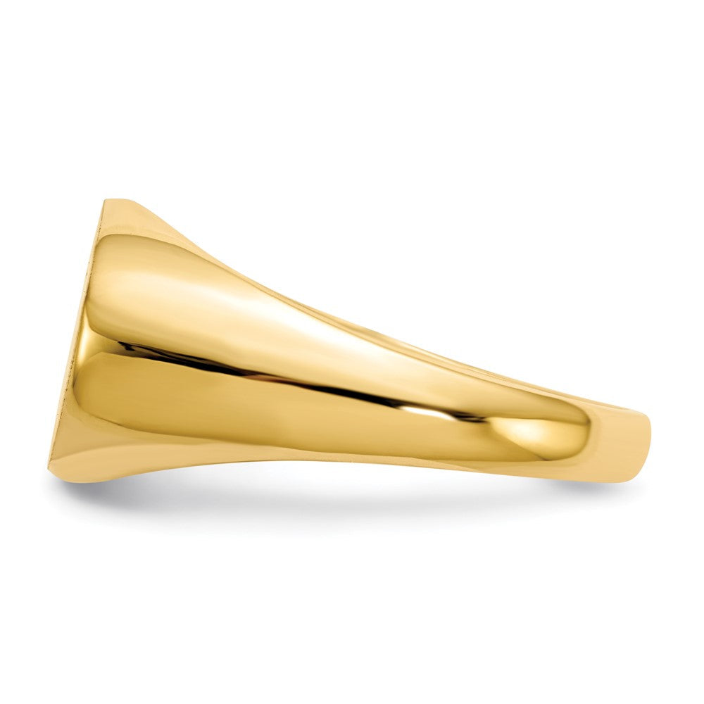 14K Gelbgold 11,0x17,0mm Siegelring für Herren mit offener Rückseite