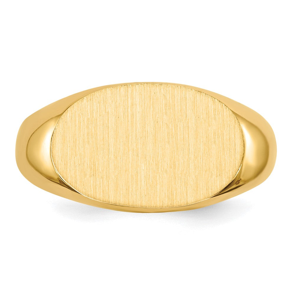 14K Gelbgold 11,0x17,0mm Siegelring für Herren mit offener Rückseite