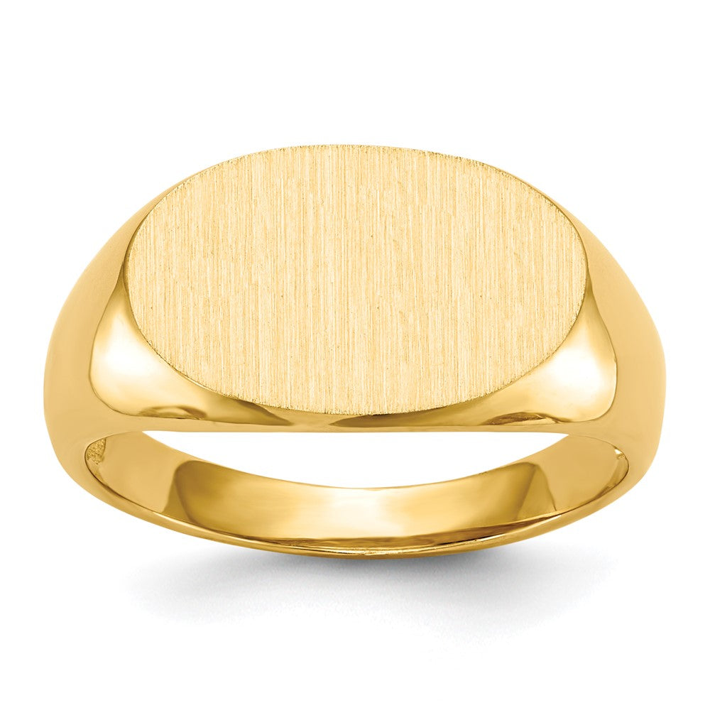 14K Gelbgold 11,0x17,0mm Siegelring für Herren mit offener Rückseite
