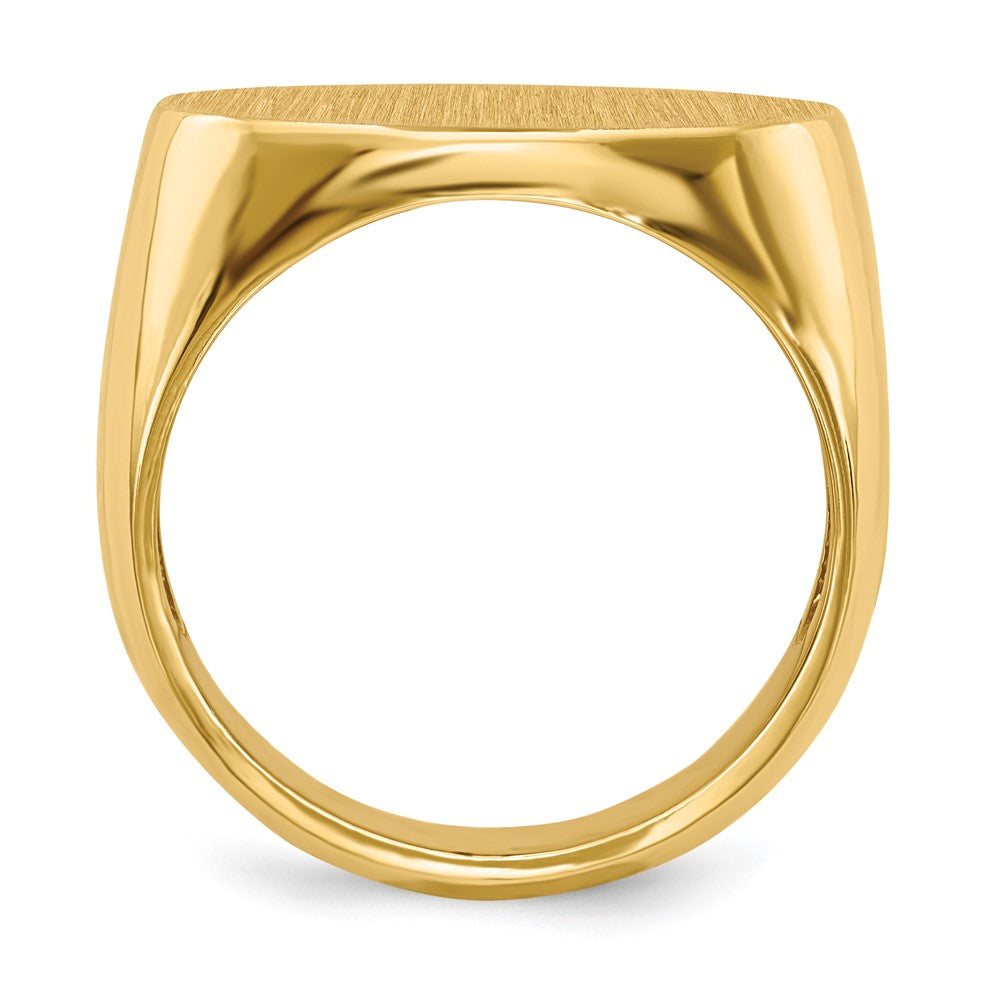 14K Gelbgold 14,0x20,5mm Herren-Siegelring mit offener Rückseite