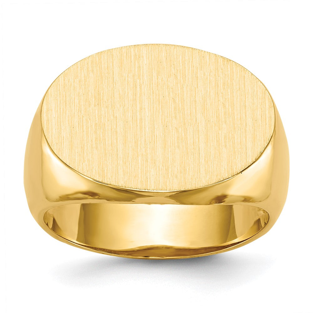 14K Gelbgold 14,0x20,5mm Herren-Siegelring mit offener Rückseite