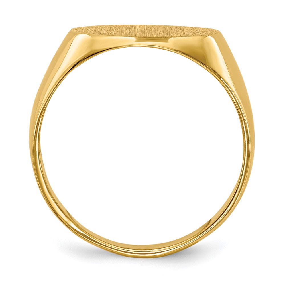 14K Gelbgold 8,5x11,5mm Kindersiegelring mit geschlossener Rückseite