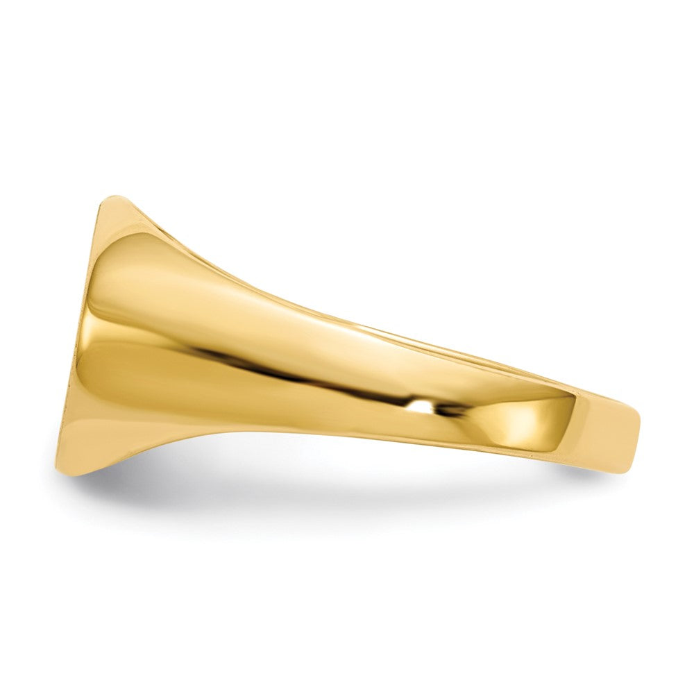 14K Gelbgold 8,5x11,5mm Kindersiegelring mit geschlossener Rückseite