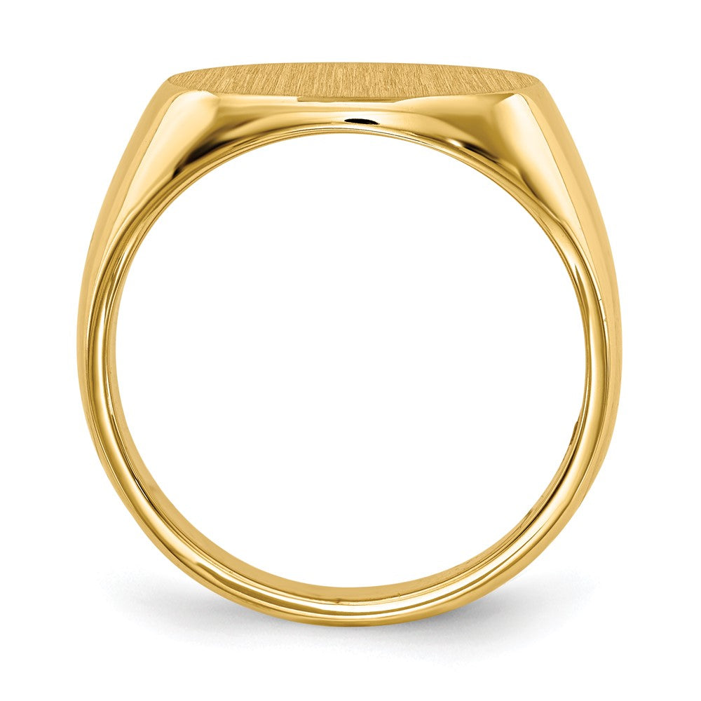 14K Gelbgold 12,0x16,0mm Herren-Siegelring mit geschlossener Rückseite
