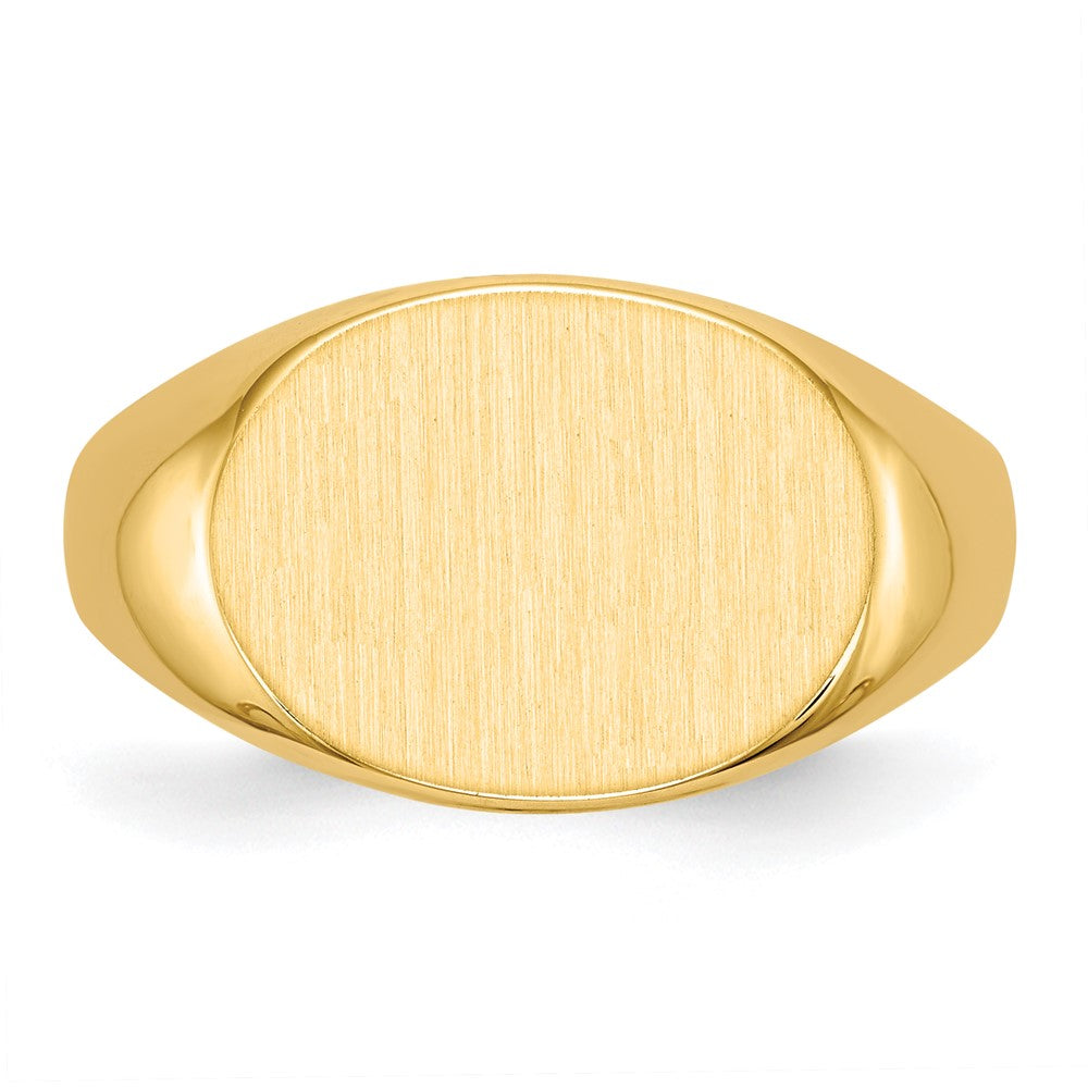 14K Gelbgold 12,0x16,0mm Herren-Siegelring mit geschlossener Rückseite