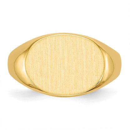 14K Gelbgold 12,0x16,0mm Herren-Siegelring mit geschlossener Rückseite