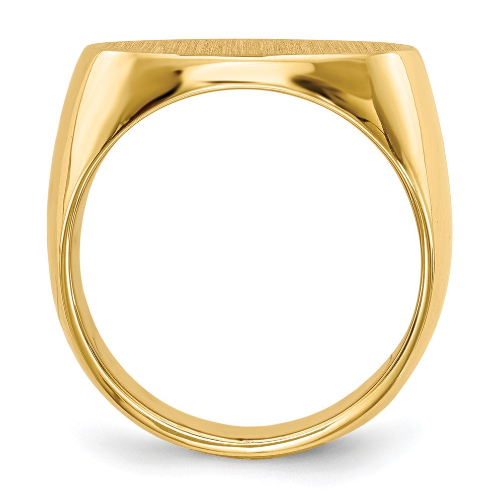 14K Gelbgold 13,0x19,0mm Herren-Siegelring mit geschlossener Rückseite