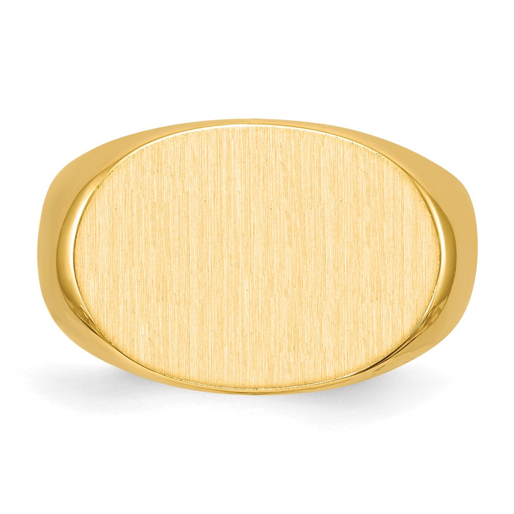 14K Gelbgold 13,0x19,0mm Herren-Siegelring mit geschlossener Rückseite