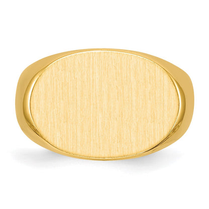 14K Gelbgold 13,0x19,0mm Herren-Siegelring mit geschlossener Rückseite