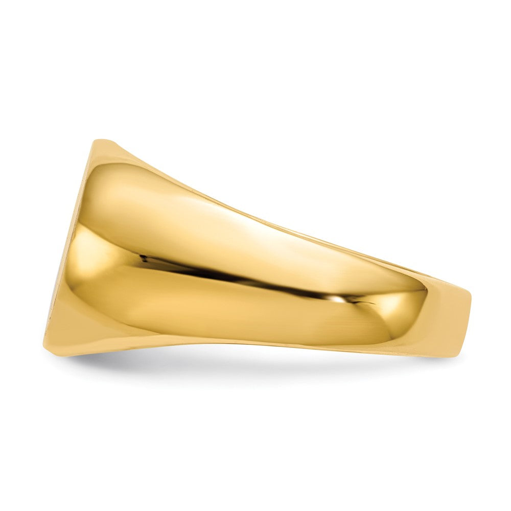 14K Gelbgold Siegelring mit offener Rückseite, 9,5x12,5mm