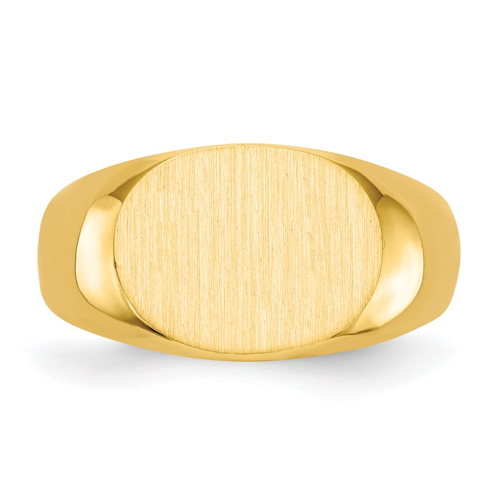 14K Gelbgold Siegelring mit offener Rückseite, 9,5x12,5mm