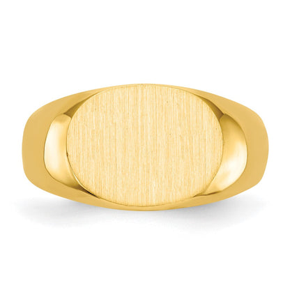 14K Gelbgold Siegelring mit offener Rückseite, 9,5x12,5mm