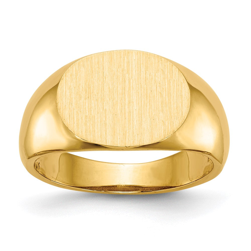 14K Gelbgold Siegelring mit offener Rückseite, 9,5x12,5mm