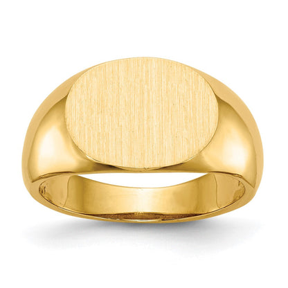 14K Gelbgold Siegelring mit offener Rückseite, 9,5x12,5mm