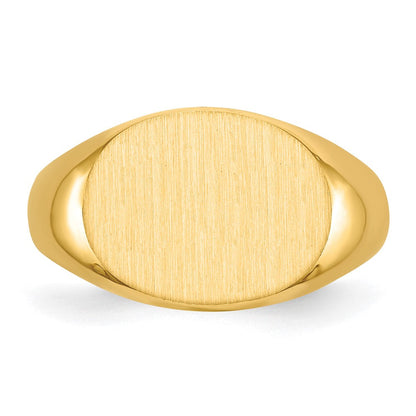 14K Gelbgold Herren-Siegelring 12,0x16,0mm mit offener Rückseite