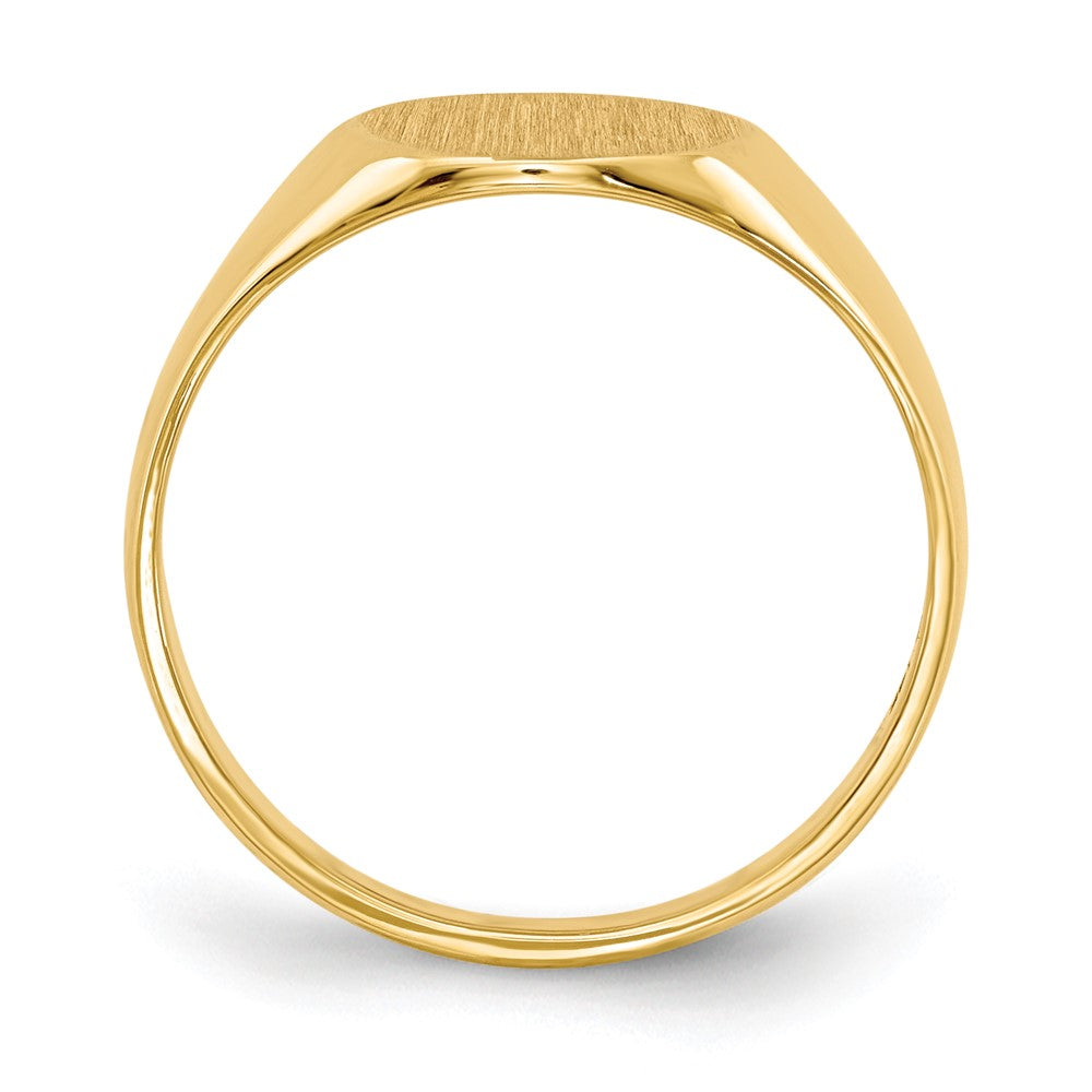 14K Gelbgold Siegelring mit geschlossener Rückseite, 8,5x9,5mm