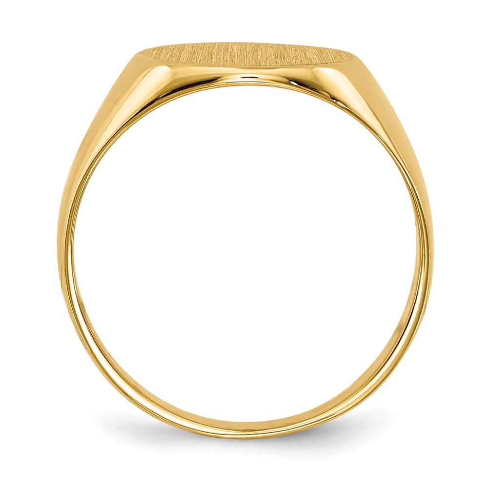 14K Gelbgold Siegelring mit geschlossener Rückseite, 10,5x11,0mm