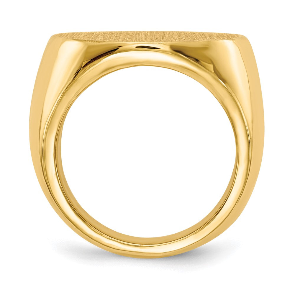 14K Gelbgold 21,0x21,5mm Herren-Siegelring mit geschlossener Rückseite