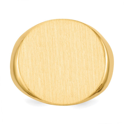 14K Gelbgold 21,0x21,5mm Herren-Siegelring mit geschlossener Rückseite