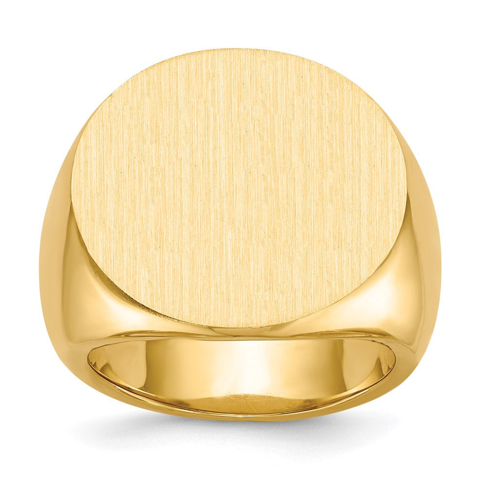 14K Gelbgold 21,0x21,5mm Herren-Siegelring mit geschlossener Rückseite