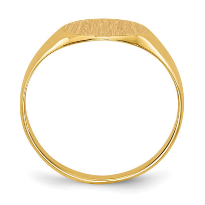 14K Gelbgold Siegelring 8,5x9,5mm mit offener Fassung