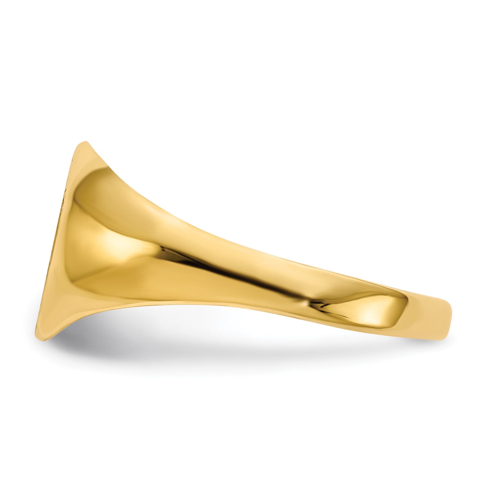 14K Gelbgold Siegelring 8,5x9,5mm mit offener Fassung