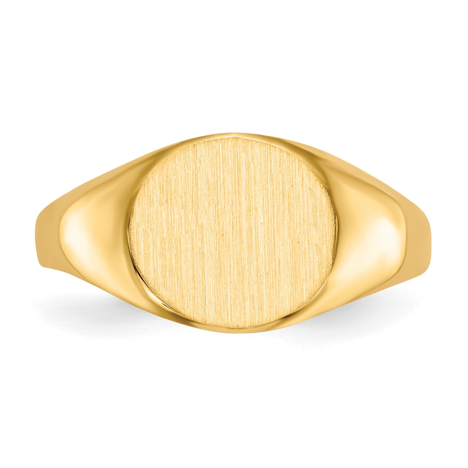 14K Gelbgold Siegelring 8,5x9,5mm mit offener Fassung