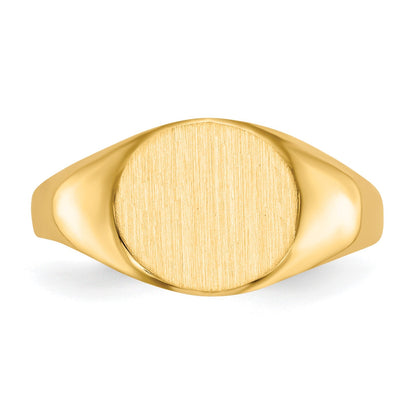 14K Gelbgold Siegelring 8,5x9,5mm mit offener Fassung
