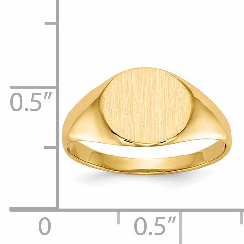 14K Gelbgold Siegelring 8,5x9,5mm mit offener Fassung