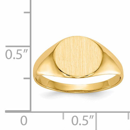 14K Gelbgold Siegelring 8,5x9,5mm mit offener Fassung