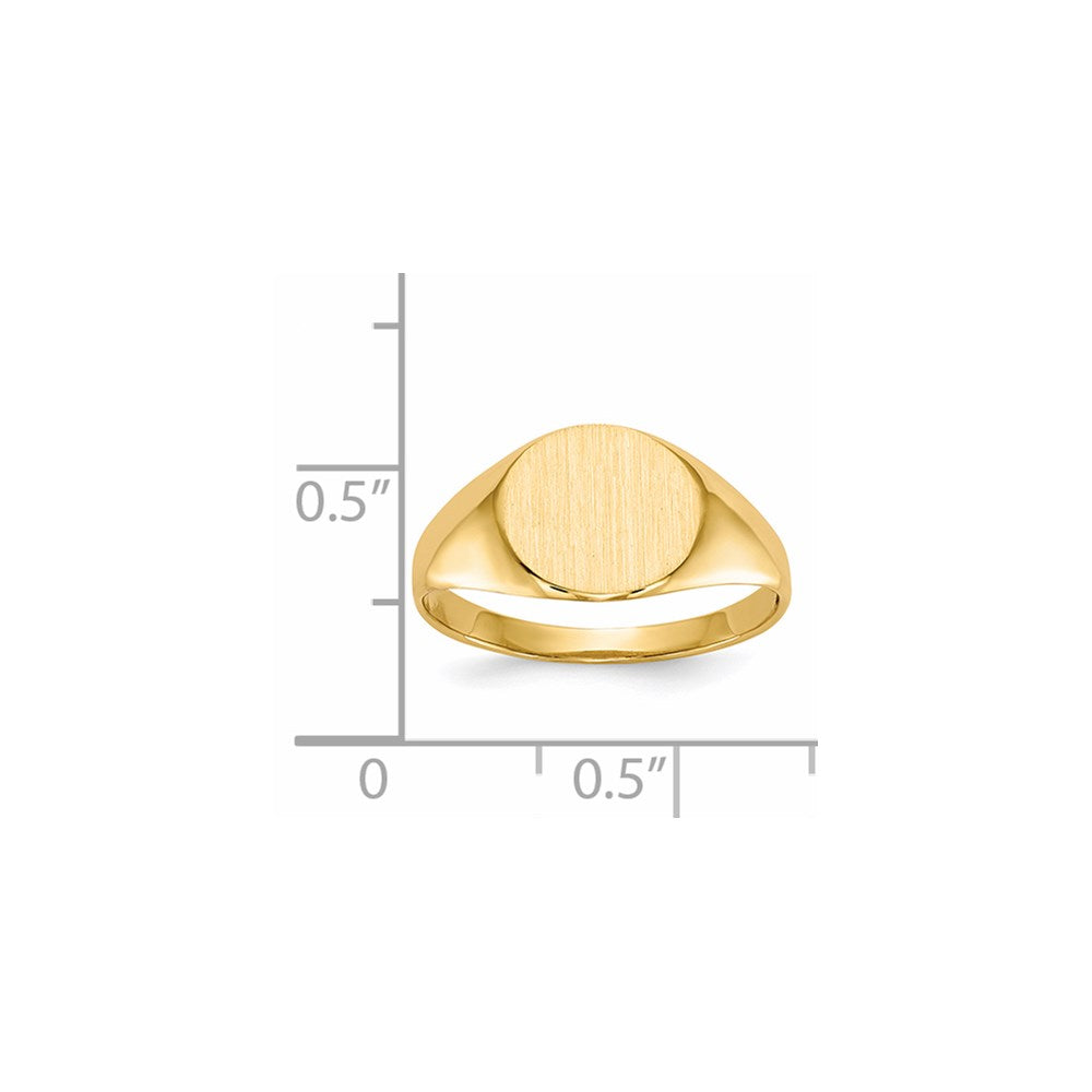 14K Gelbgold Siegelring 8,5x9,5mm mit offener Fassung