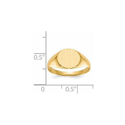 14K Gelbgold Siegelring 8,5x9,5mm mit offener Fassung