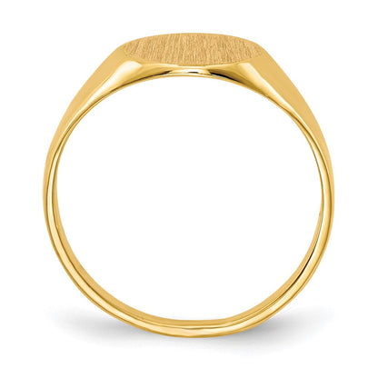 14K Gelbgold Siegelring, 9,5x10,0mm, offene Fassung