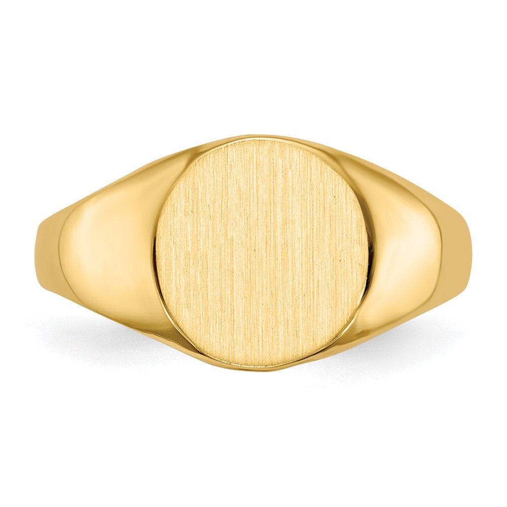 14K Gelbgold Siegelring, 9,5x10,0mm, offene Fassung