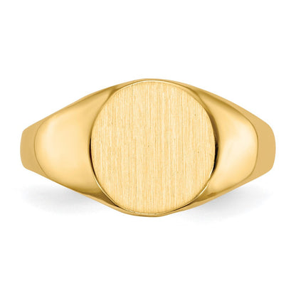 14K Gelbgold Siegelring, 9,5x10,0mm, offene Fassung