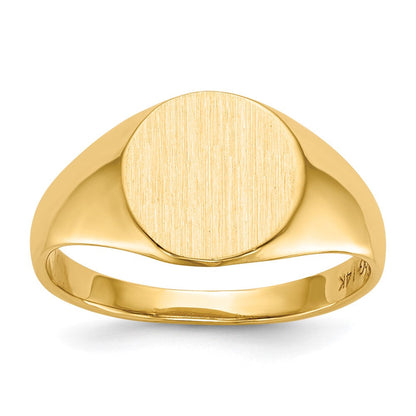 14K Gelbgold Siegelring, 9,5x10,0mm, offene Fassung