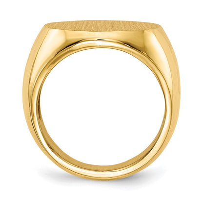 14K Gelbgold 18,0x18,0mm offener Herren-Siegelring
